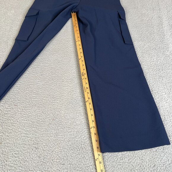 Abercrombie Fitch Dress Pants Women 29, 8L Blue Stretch Pleated Straight 28 x 31 - Picture 12 of 14